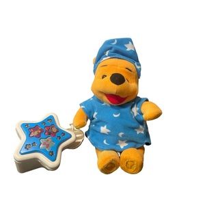 COPY - Winnie the Pooh starlight lullaby Pooh night plight plush 1994 Mattel